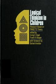 Tapa de Logical thinking in children; research based on Piaget's theory