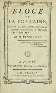 Tapa de Éloge de La Fontaine