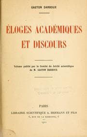 Tapa de Éloges acadéḿiques et discours