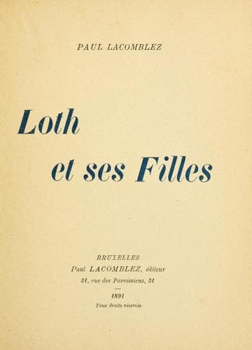Tapa de Loth et ses filles.