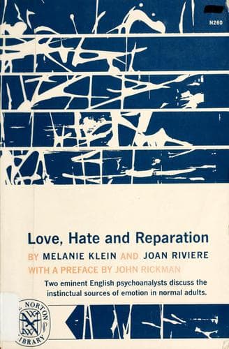 Tapa de Love, hate, and reparation.