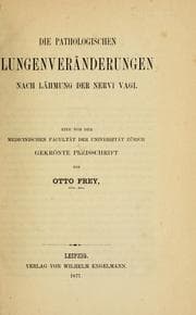 Tapa de Die pathologischen Lungenveränderungen nach Lähmung der Nervi vagi