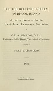Tapa de The tuberculosis problem in Rhode Island