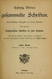 Tapa de Ludwig Börnes gesammelte Schriften