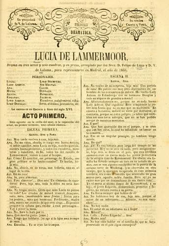 Tapa de Lucia de Lammermoor