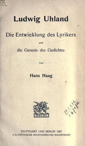 Tapa de Ludwig Uhland