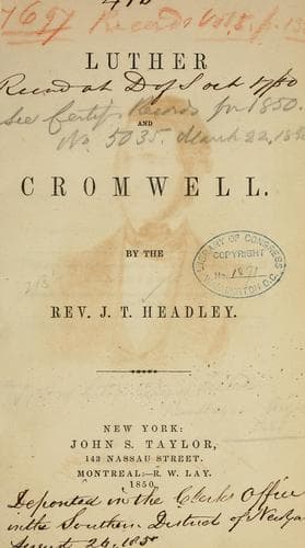 Tapa de Luther and Cromwell