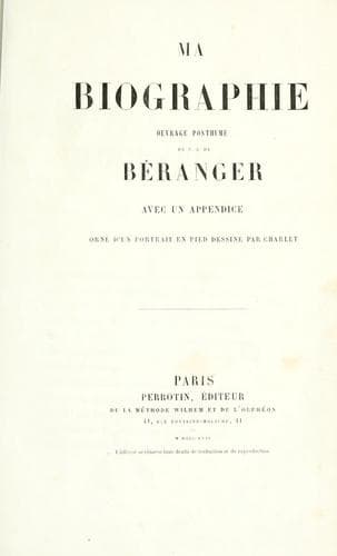 Tapa de Ma biographie, ouvrage posthume.