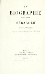 Tapa de Ma biographie, ouvrage posthume