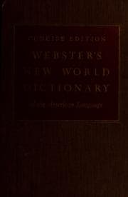 Tapa de The Macmillan students edition of the concise Webster's New world dictionary of the American language
