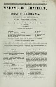 Tapa de Madame du Chatelet , ou Point de lendemain