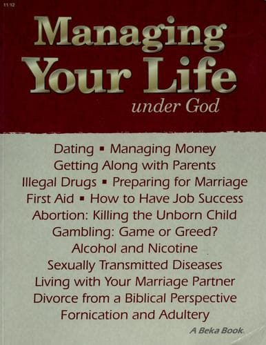 Tapa de Managing your life under God