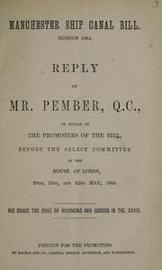 Tapa de Manchester Ship Canal bill, session 1884