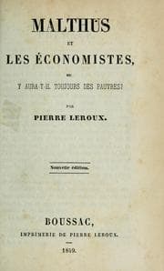 Tapa de Malthus et les économistes