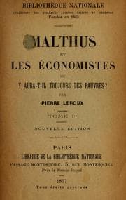 Tapa de Malthus et les économistes
