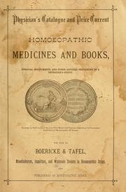 Tapa de Physician's catalogue and price current of homoepathic medicines and books, surgical instruments, and other articles pertaining to a physician's outfit ...