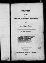 Tapa de Travels in the United States of America, and part of Upper Canada