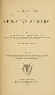 Tapa de A manual of operative surgery