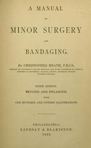 Tapa de A manual of minor surgery and bandaging