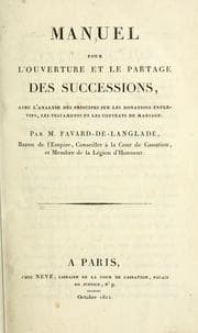 Tapa de Manuel pour l'ouverture et le partage des successions