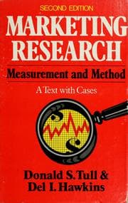 Tapa de Marketing research, measurement and method
