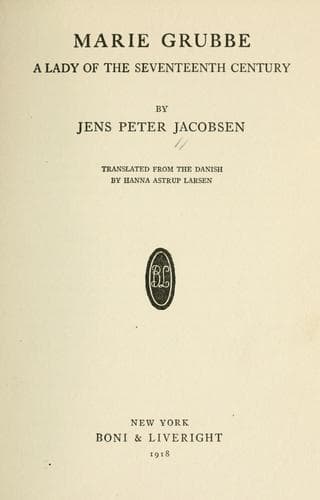 Tapa de Marie Grubbe