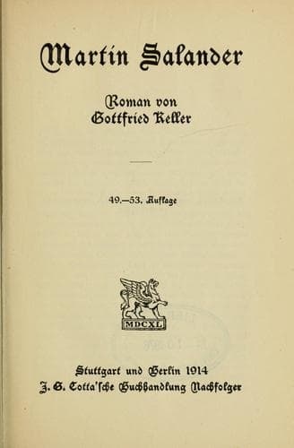 Tapa de Martin Salander