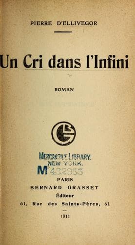 Tapa de Un cri dans l'infini