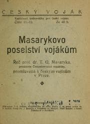 Tapa de Masarykovo poselství vojákm