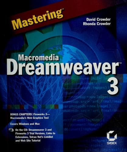 Tapa de Mastering Macromedia Dreamweaver 3