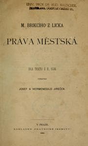 Tapa de M. Brikcího z Licka práva mstská
