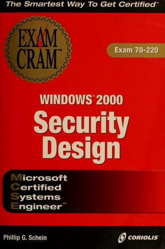 Tapa de MCSE Windows 2000 security design exam cram
