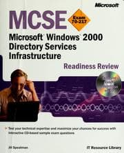 Tapa de MCSE Microsoft Windows 2000 directory services infrastructure readiness review exam 70-217