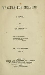 Tapa de Measure for measure