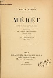 Tapa de Médée, drame en trois actes, en vers