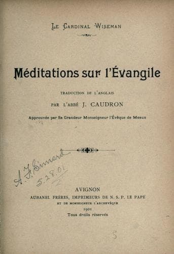 Tapa de Méditations sur l'évangile