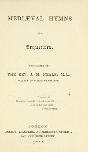 Tapa de Mediaeval hymns and sequences
