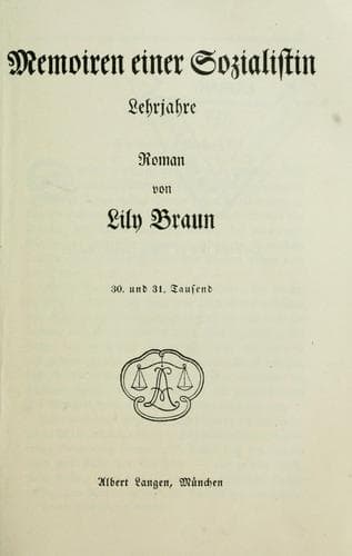 Tapa de Memoiren einer Sozialistin