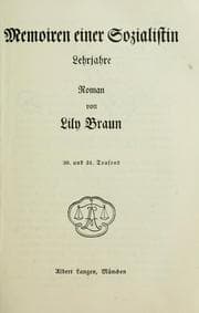 Tapa de Memoiren einer Sozialistin