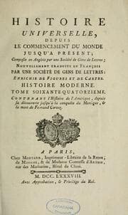 Tapa de Histoire universelle, depuis le commencement du monde jusqu'à présent