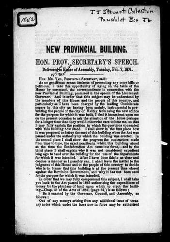 Tapa de New provincial building