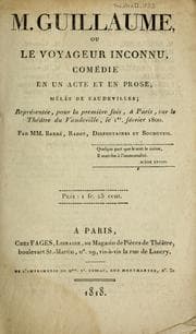 Tapa de M. Guillaume, ou, Le voyageur inconnu