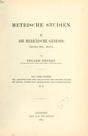 Tapa de Metrische Studien