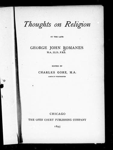 Tapa de Thoughts on religion