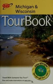 Tapa de Michigan & Wisconsin tourbook.