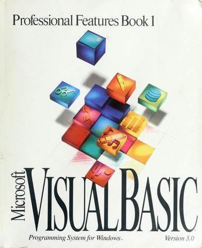 Tapa de Microsoft Visual Basic programming system for Windows, version 3.0