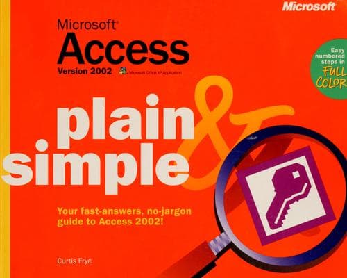Tapa de Microsoft Access version 2002 plain & simple
