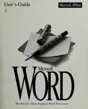 Tapa de Microsoft Word user's guide