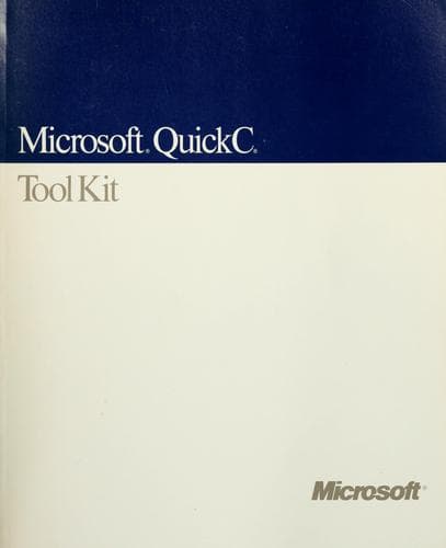 Tapa de Microsoft QuickC
