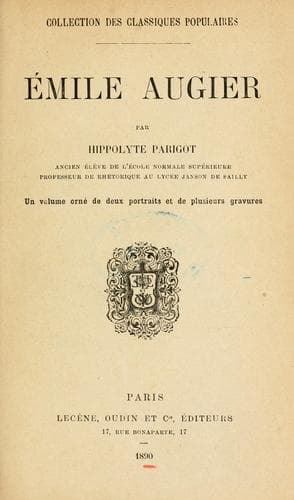 Tapa de Émile Augier.